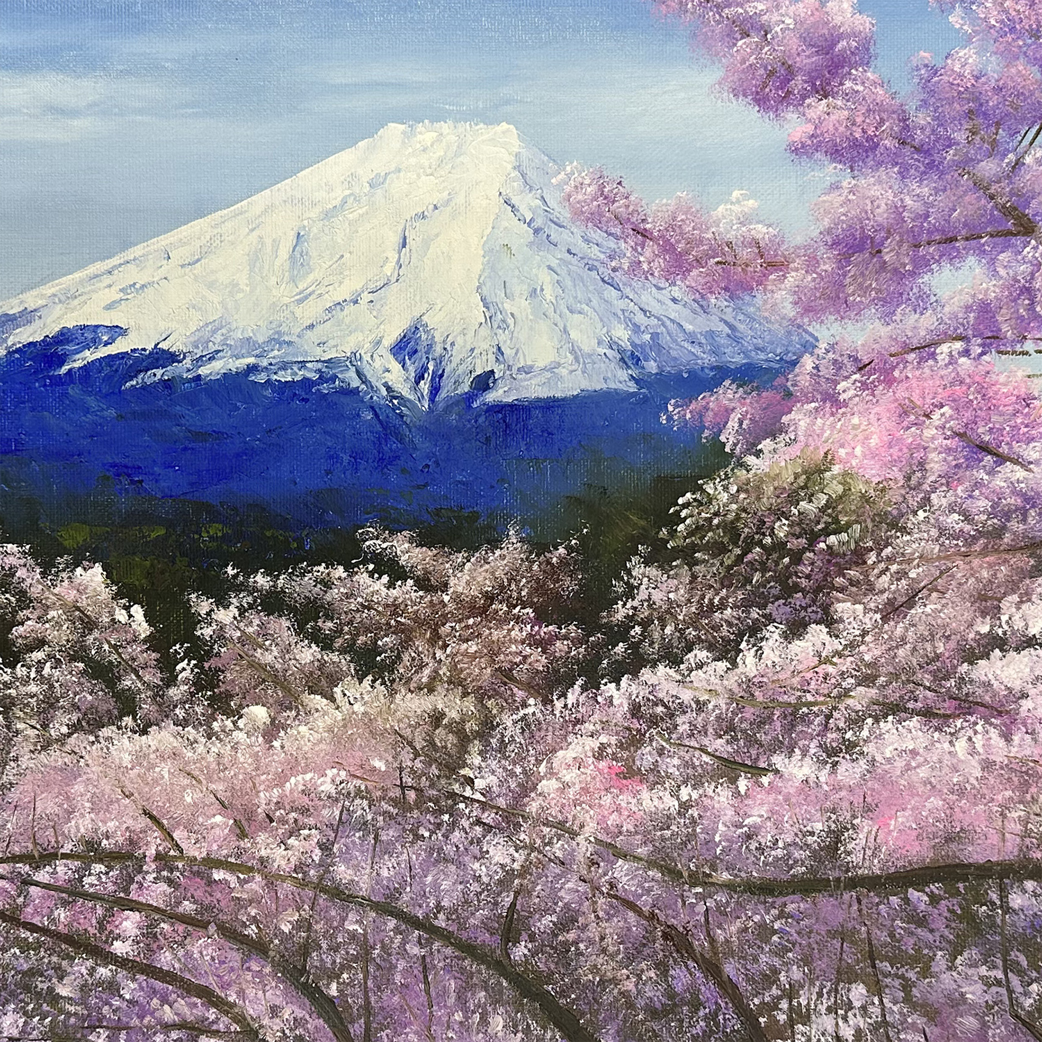 室田彰「富士山」F6 油彩画