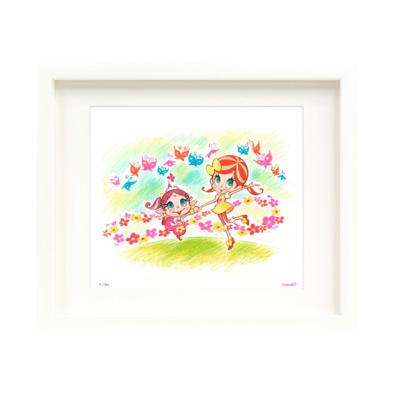 吉田すずか「アクビとるるのチョウダンス」455×380mm｜油絵