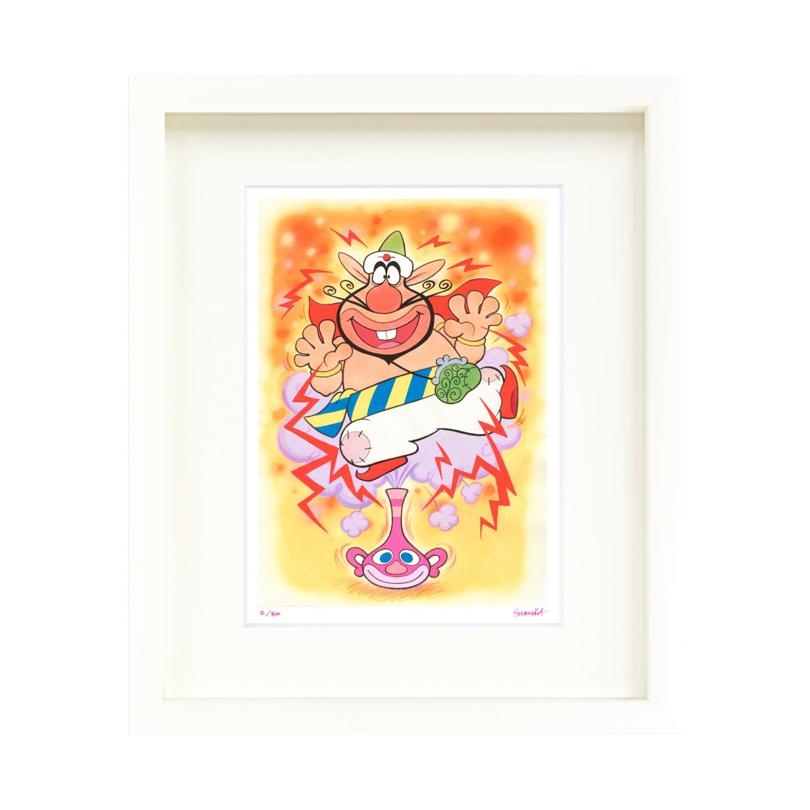 吉田すずか「ハクション大魔王でごじゃるよ」455×380mm｜油絵・写真  