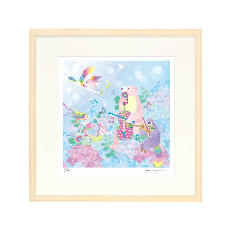 ホラグチカヨ「響け空まで」371×371mm｜油絵・写真・賞状など額縁の