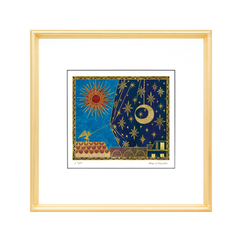 荒巻まりの「夜と昼の管理人」319×319mm｜油絵・写真・賞状など額縁の